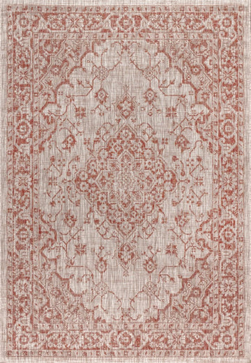 Rozetta Boho Medallion Textured Weave Indoor/outdoor Area Rug